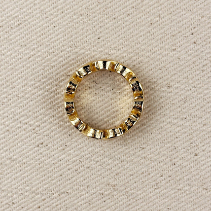 18k Gold Filled Colored CZ Wave Eternity Band Ring