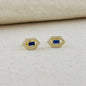 18k Gold Filled Fancy Birthstone Baguette Earrings