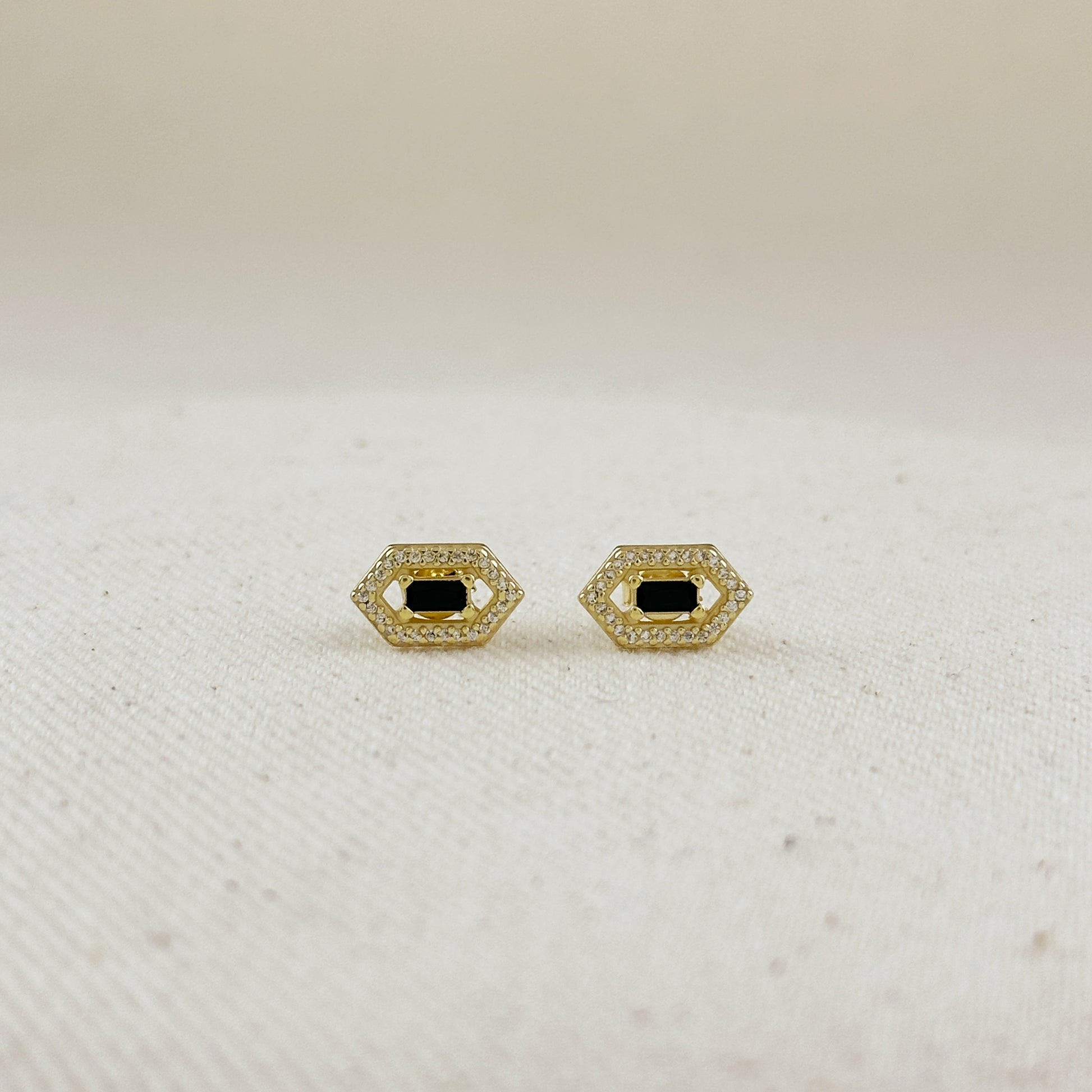 18k Gold Vermeil Fancy Birthstone Baguette Earrings