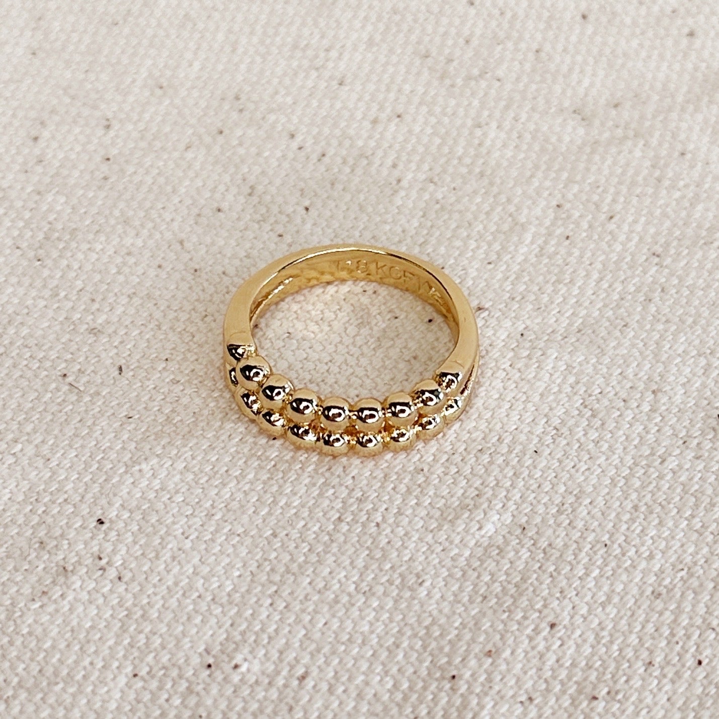 Double Beaded Band Ring