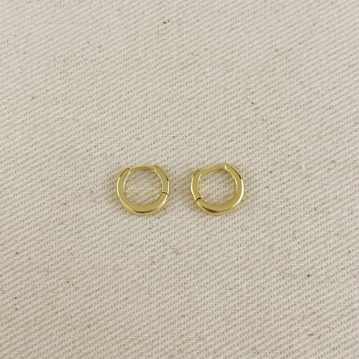 18K Gold Filled 3/4 Hinge Huggie Hoop Earrings