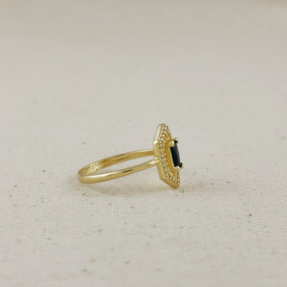 18k Gold Filled Fancy Baguette Ring