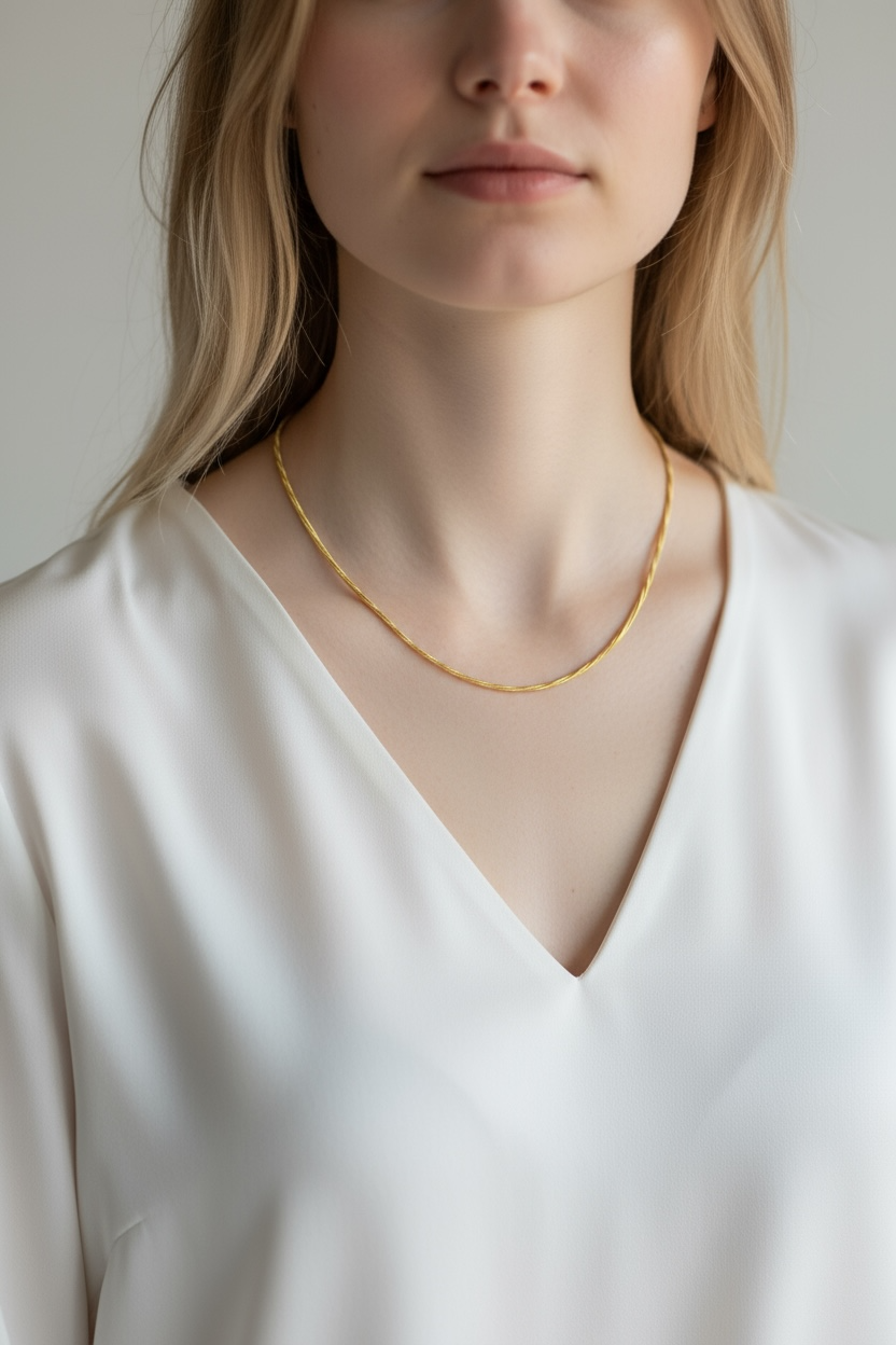 18k Gold Filled 2mm Square Rope Chain