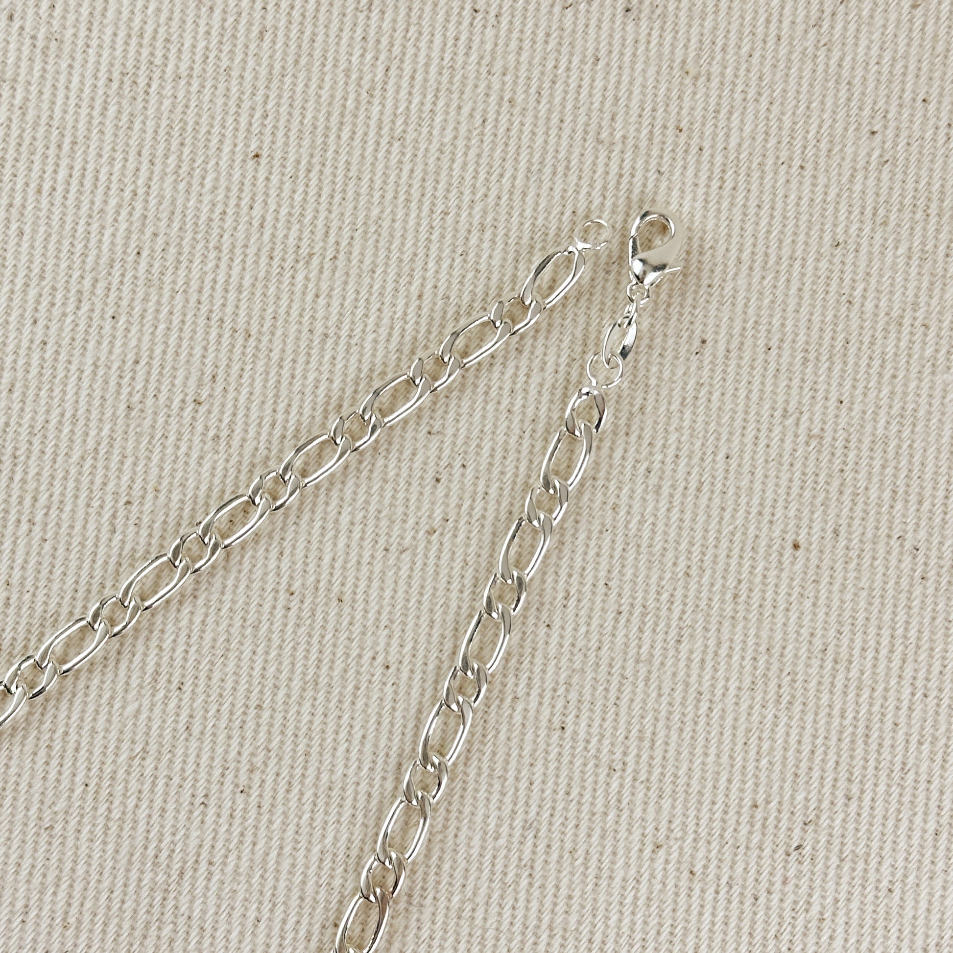 Sterling Silver Figaro 1x1 Chain 3.9mm