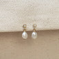 18k Gold Filled Fresh Water Baroque Pearl Dangling Earrings