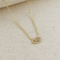 18k Gold Filled Fancy Birthstone Baguette Necklace