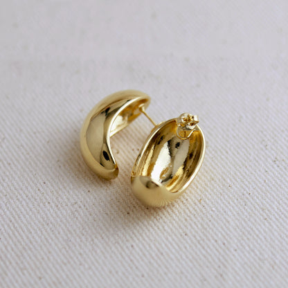 18k Gold Filled Dome Earrings