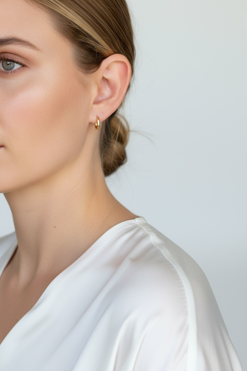 18k Gold Filled Mini U Hoop Earrings