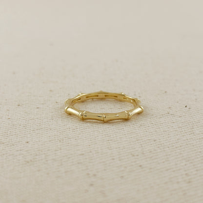 18k Gold Filled Bamboo Band Ring