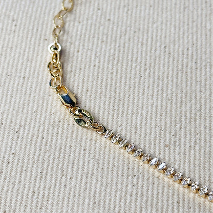 18k Gold Filled Marquise Tennis Necklace