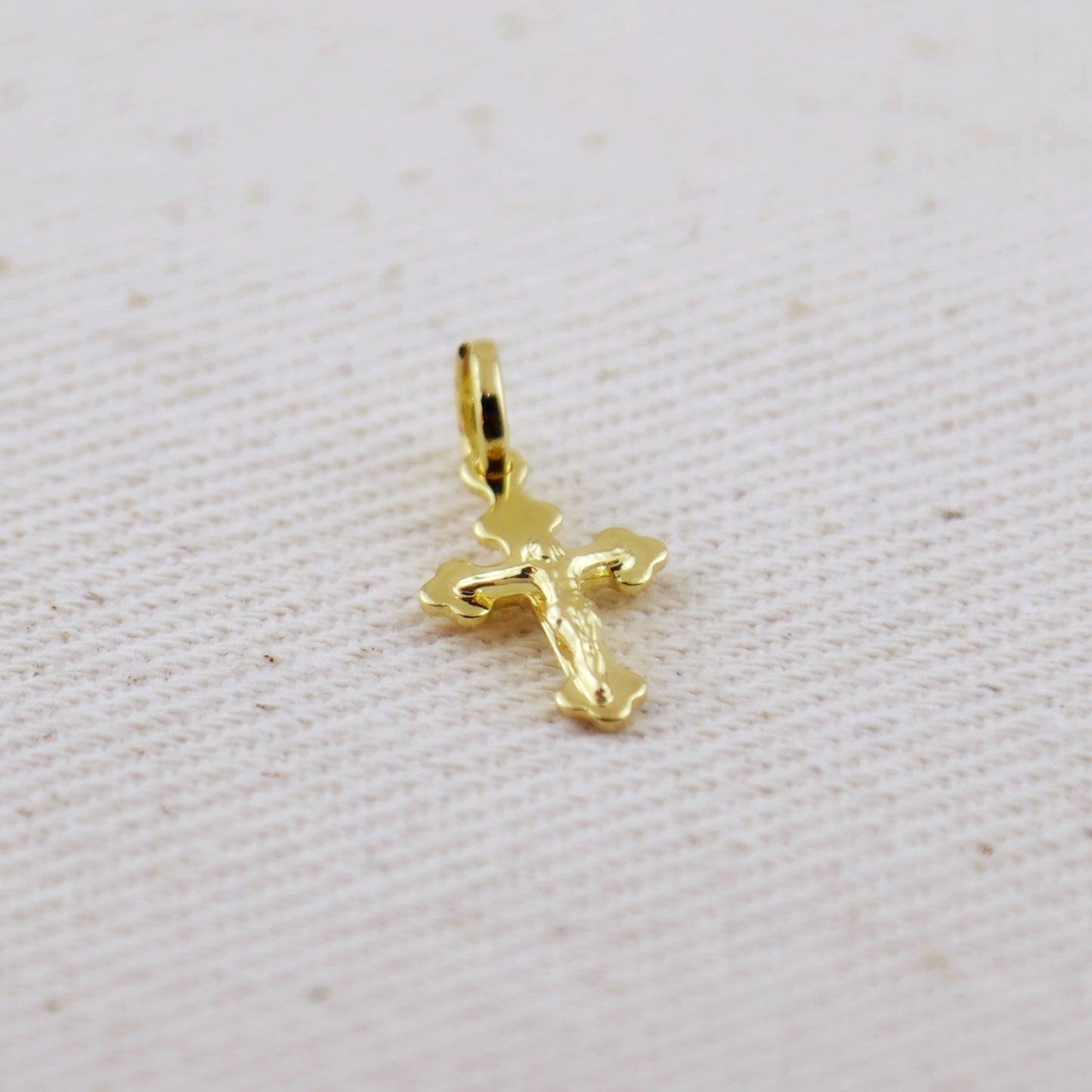 18k Gold Filled Mini Crucifix Pendant