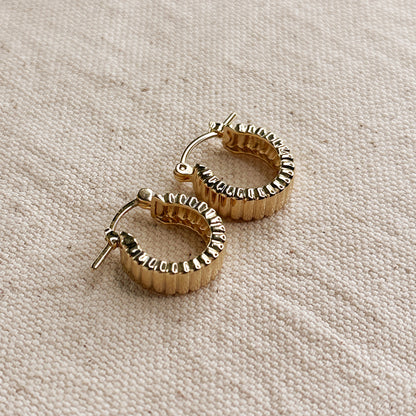 Ridged Hoop Earrings