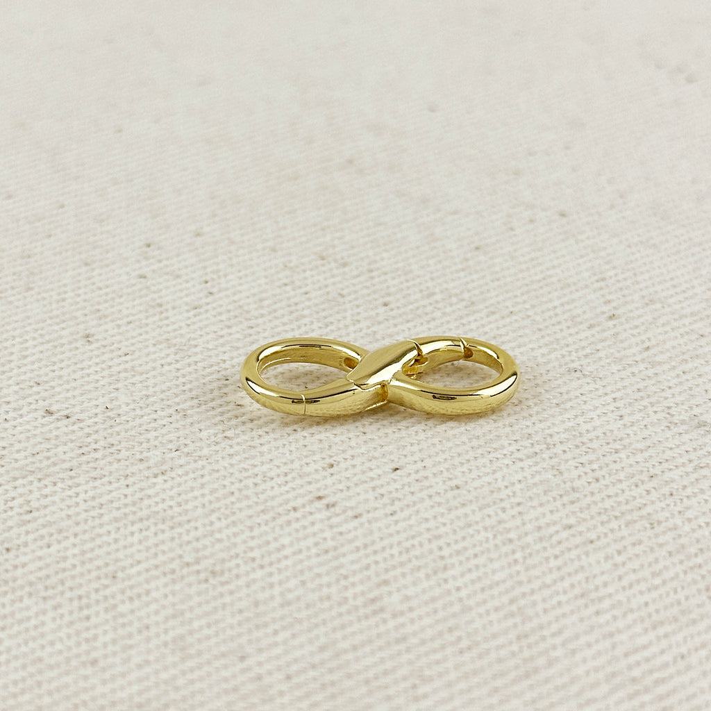 18k Gold Filled 24mm Infinity Double Carabiner Clasp
