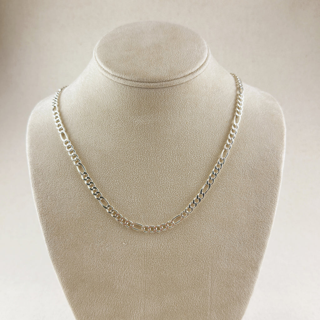 Sterling Silver Figaro 5x1 Chain 4.8mm