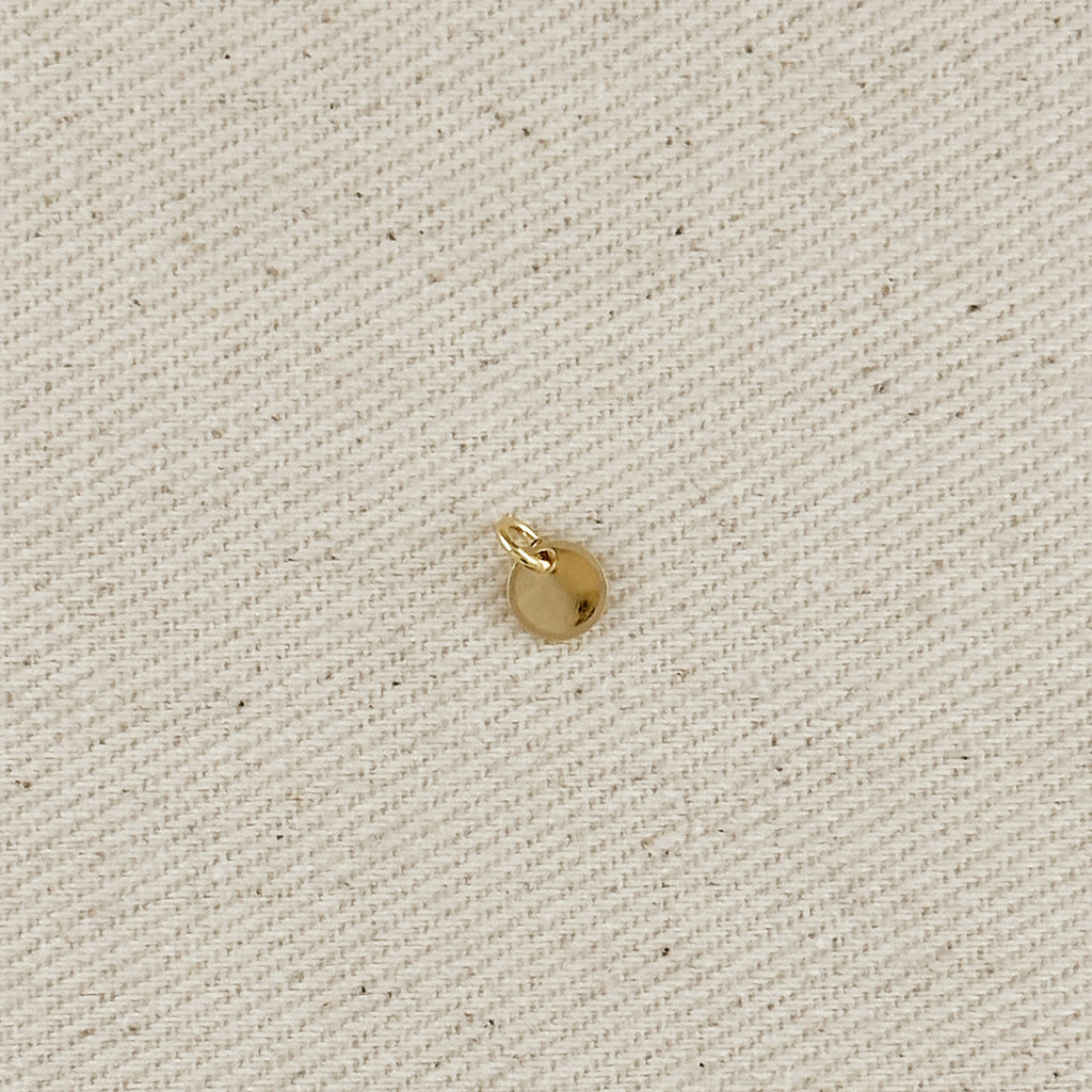 18k Gold Filled Blank Round 6mm Tag Findings