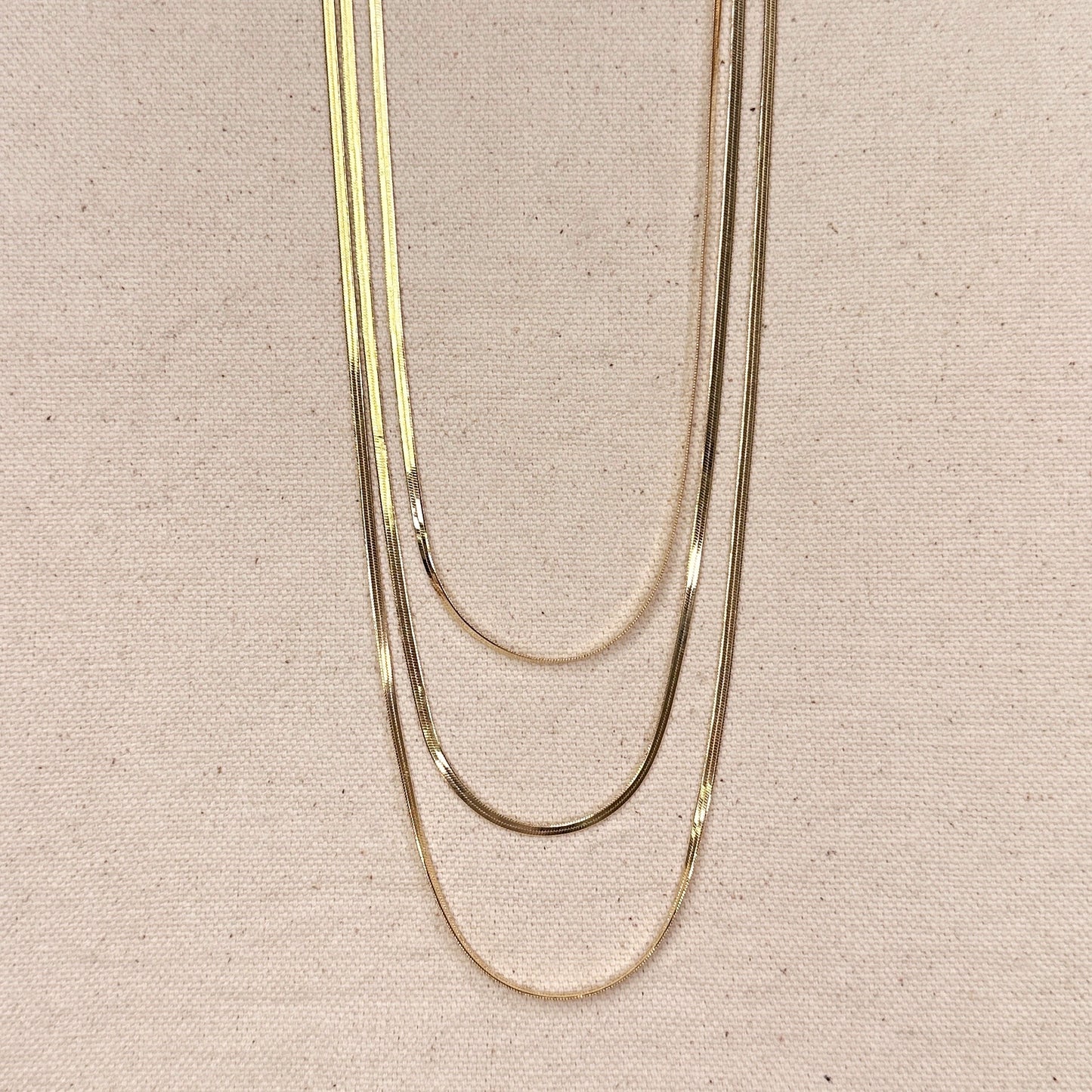 18k Gold Filled 2.0mm Thickness Herringbone Chain