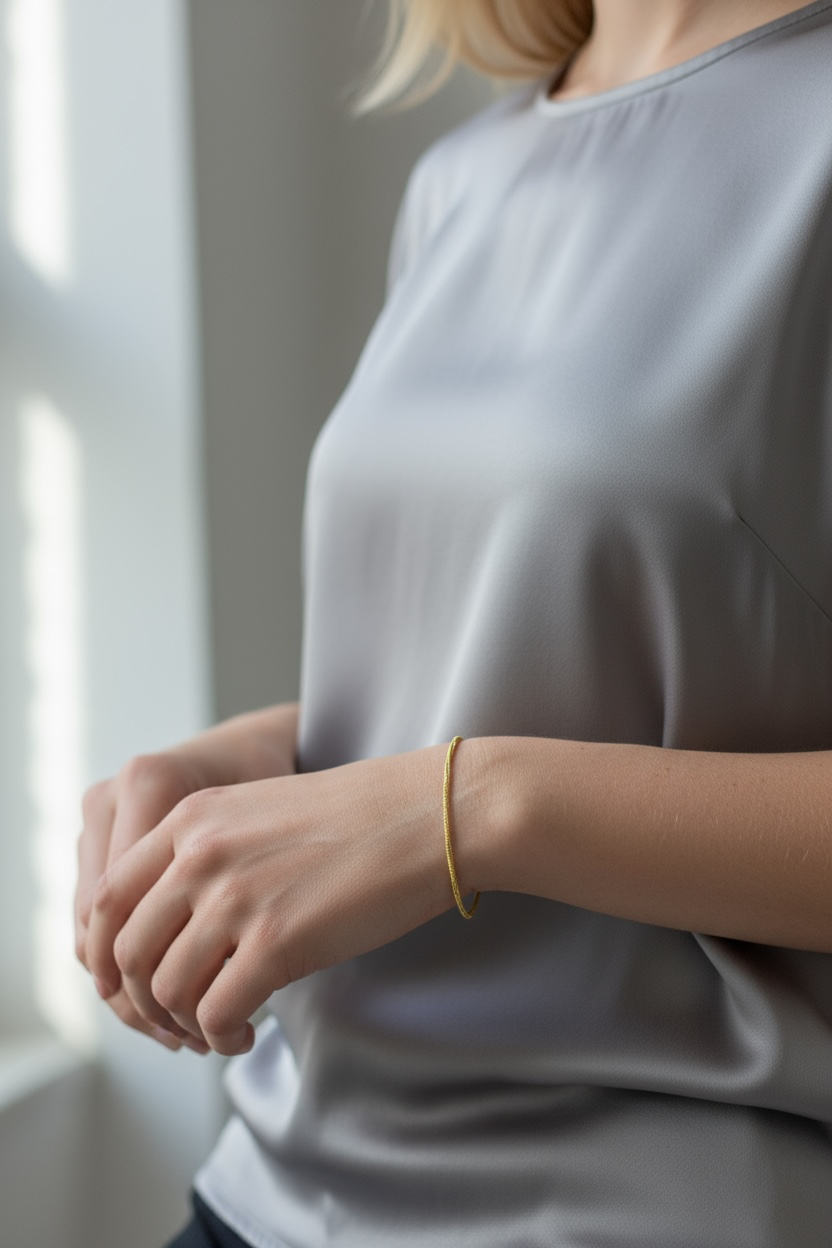 18k Gold Filled 2mm Square Rope Chain Bracelet