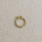 18k Gold Filled CZ Round Clasp