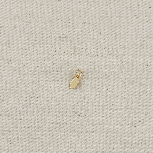 18k Gold Filled Blank Ellipse Tag Findings