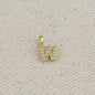 18k Gold filled  Micro CZ Initial Letter Charm