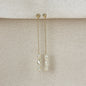 18k Gold Filled Row of Baroque Pearls Drop Earrings