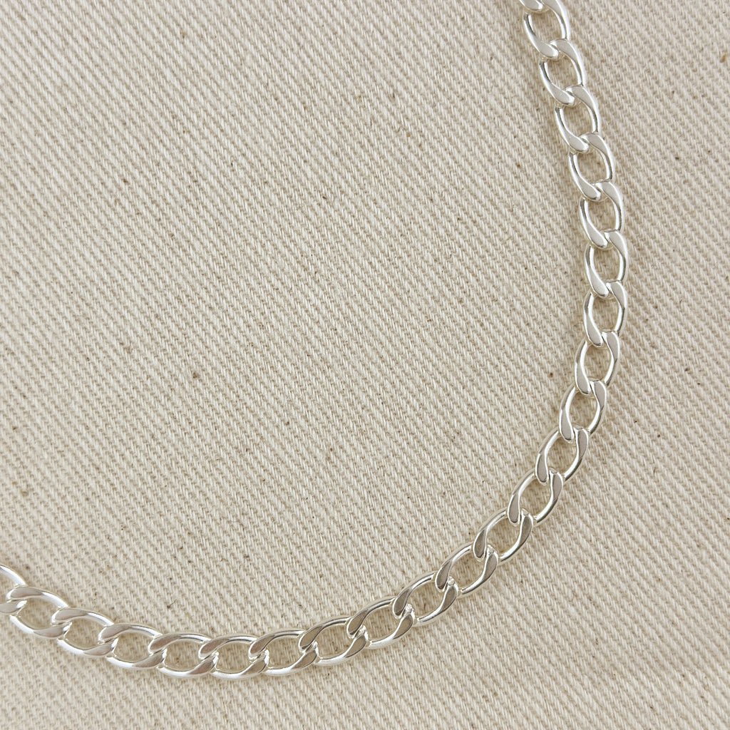 Sterling Silver Curb Chain 6.2mm
