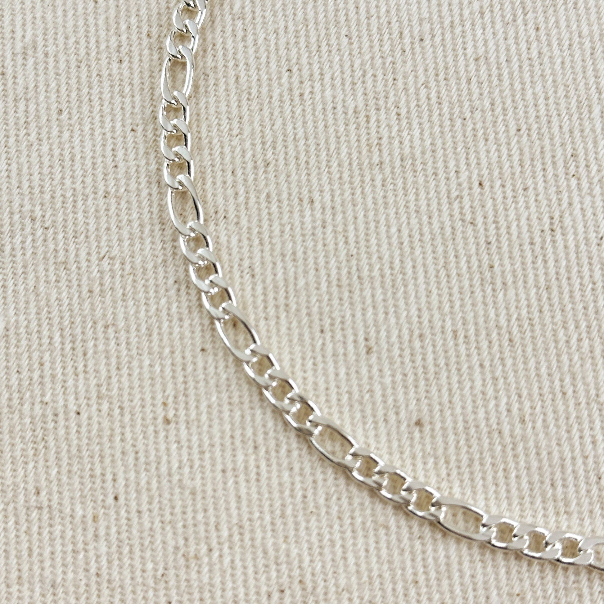 Sterling Silver Figaro 3x1 Chain 3.7mm