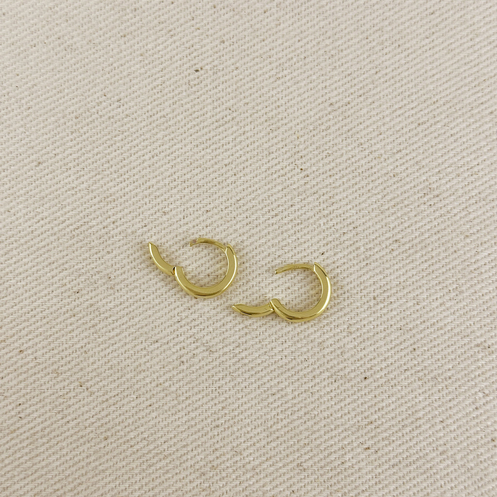 18K Gold Filled 3/4 Hinge Huggie Hoop Earrings