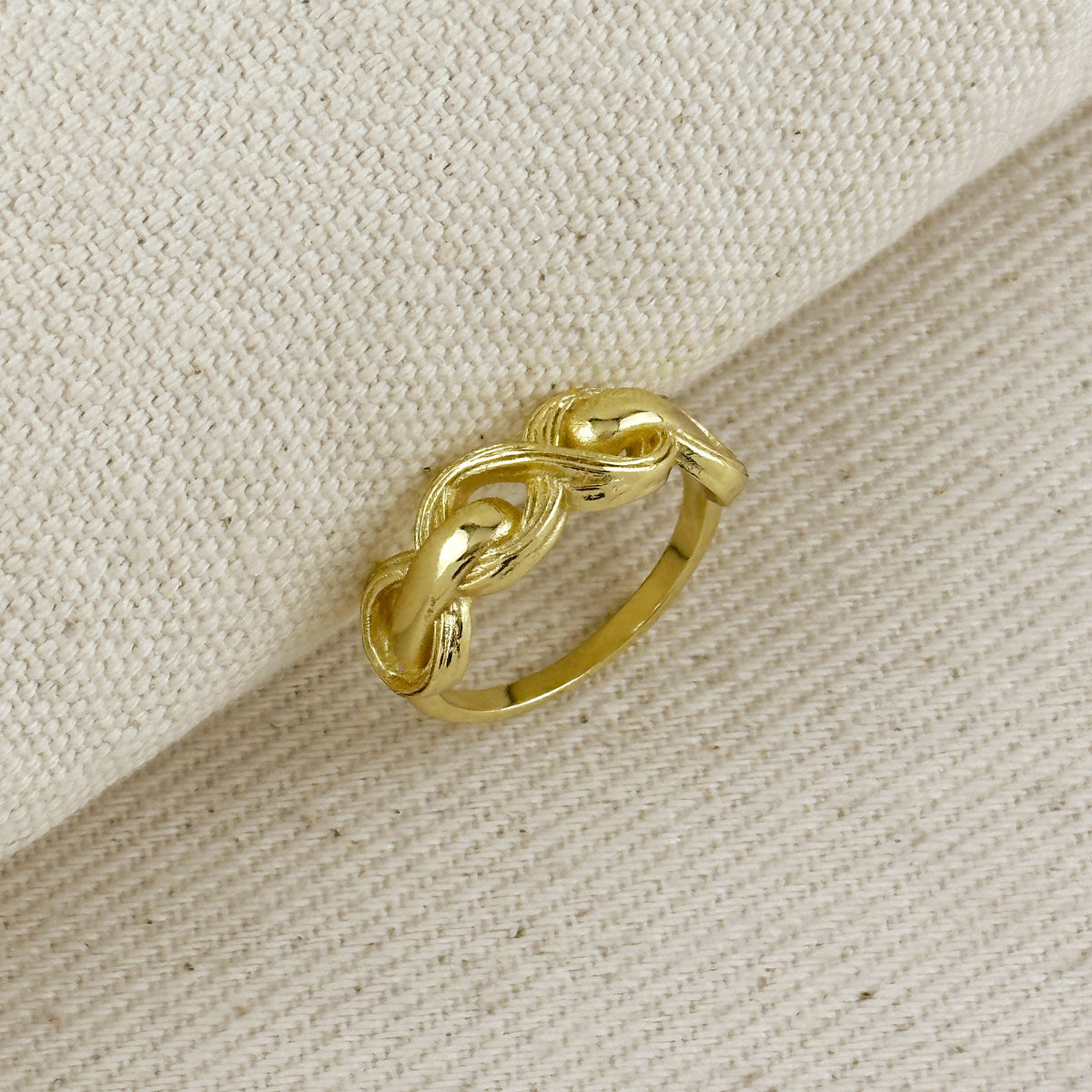 18k Gold Filled Braided Infinity Ring