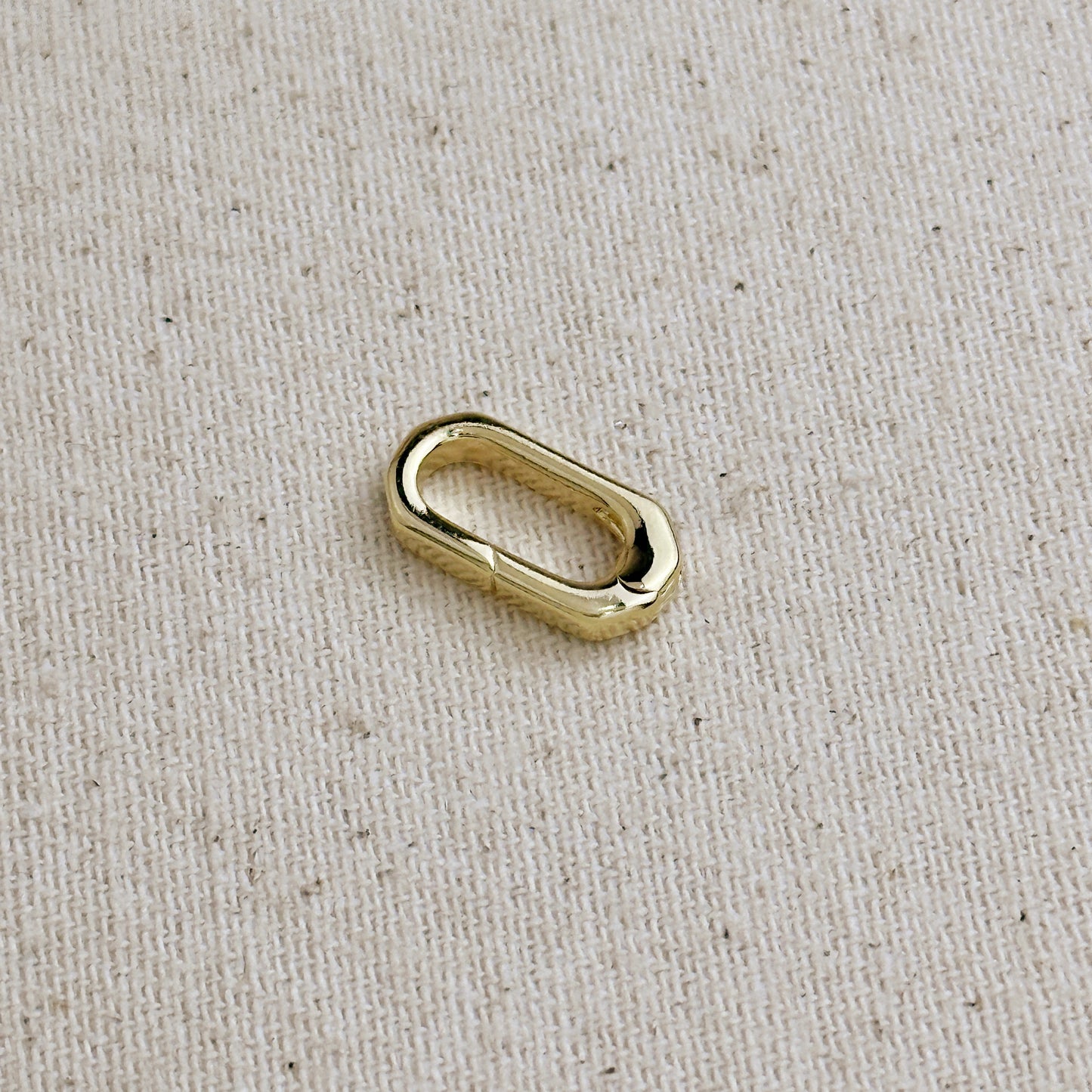 18k Gold Filled Oblong Carabiner Clasp