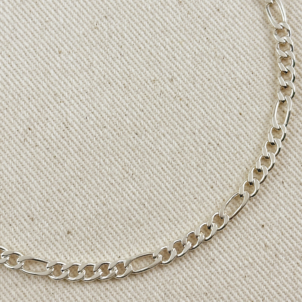 Sterling Silver Figaro 5x1 Chain 4.8mm