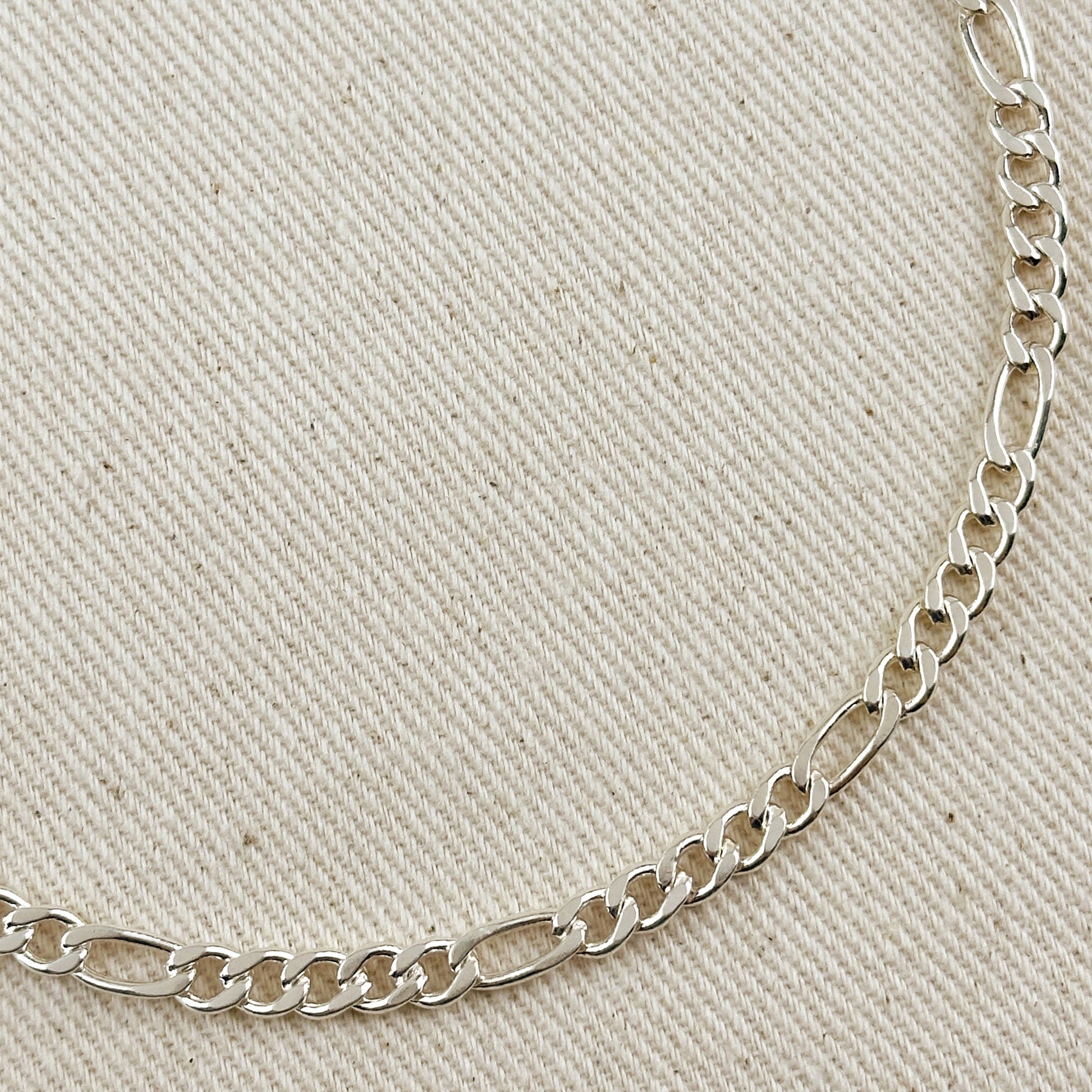 Sterling Silver Figaro 5x1 Chain 4.8mm