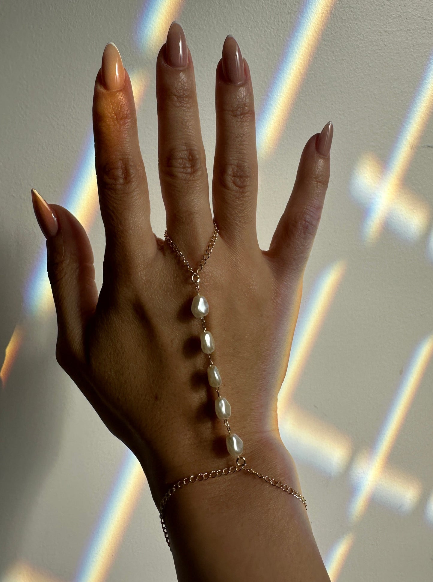 Baroque Pearl Hand Chain