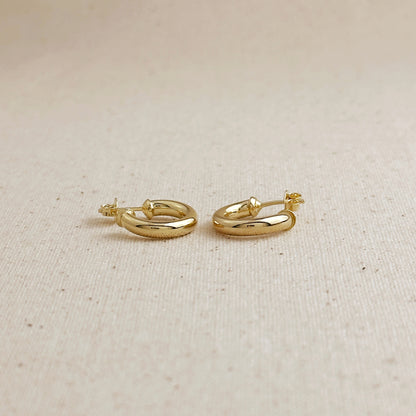 18k Gold Filled Mini Classic C-Hoop Earrings