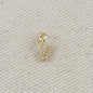 18k Gold filled  Micro CZ Initial Letter Charm