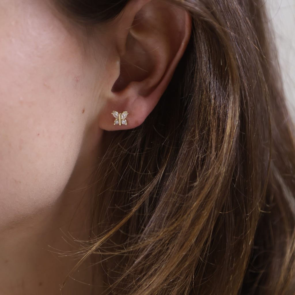 18k Gold Filled CZ Piercing Stud