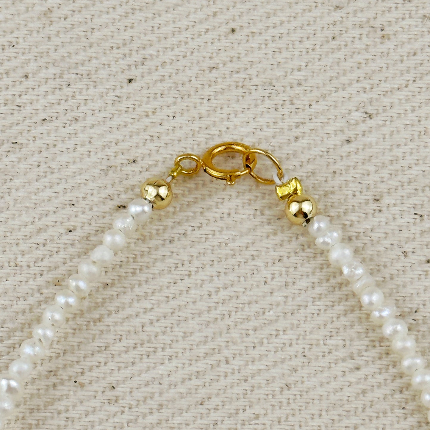 9k Gold Micro Fresh Water Pearls Necklace