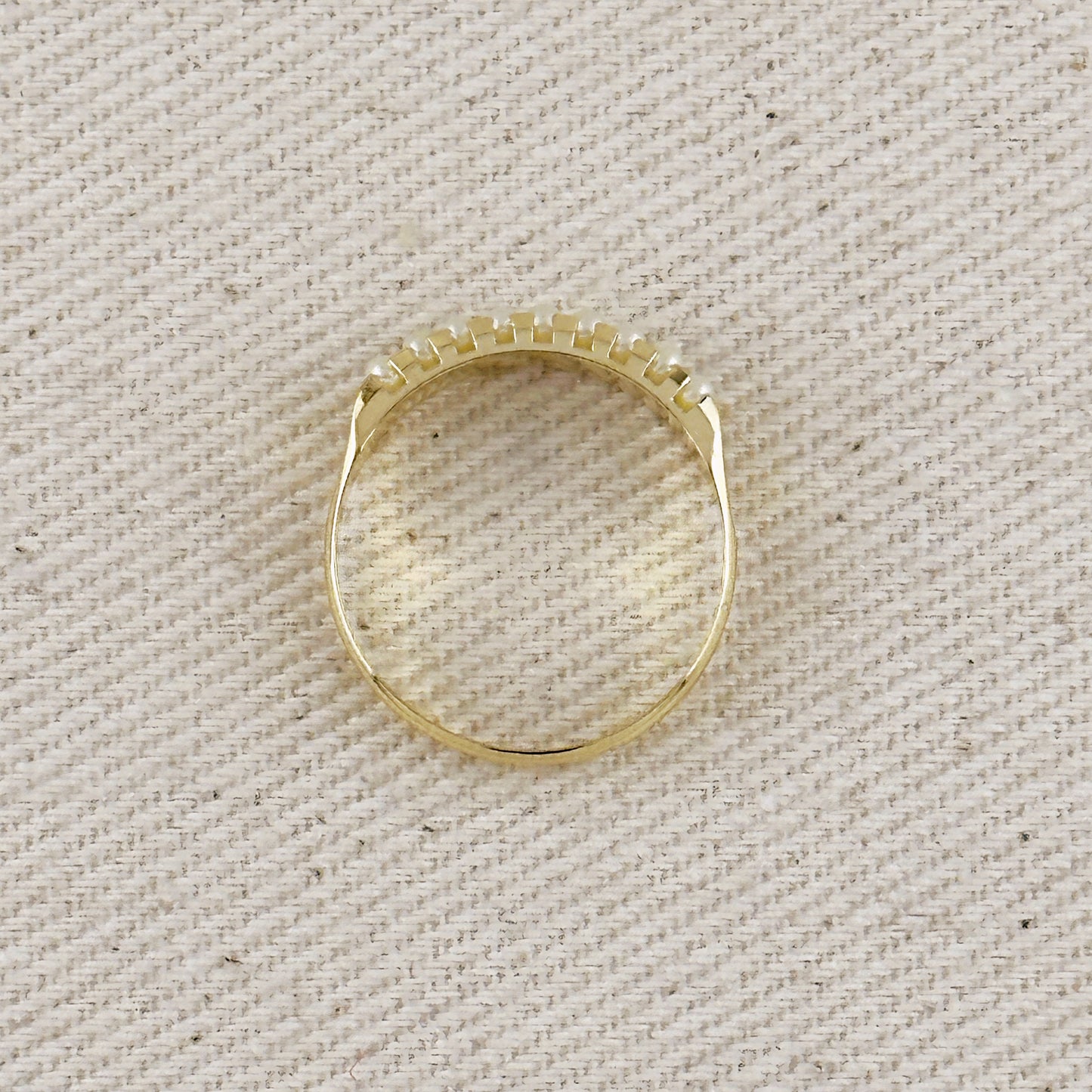 18k Gold Filled Double Pearl Ring