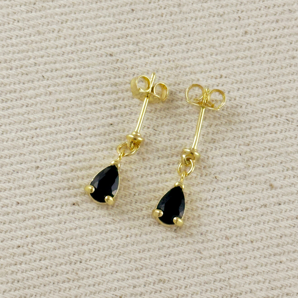 18k Gold Filled Colored CZ Teardrop Earrings