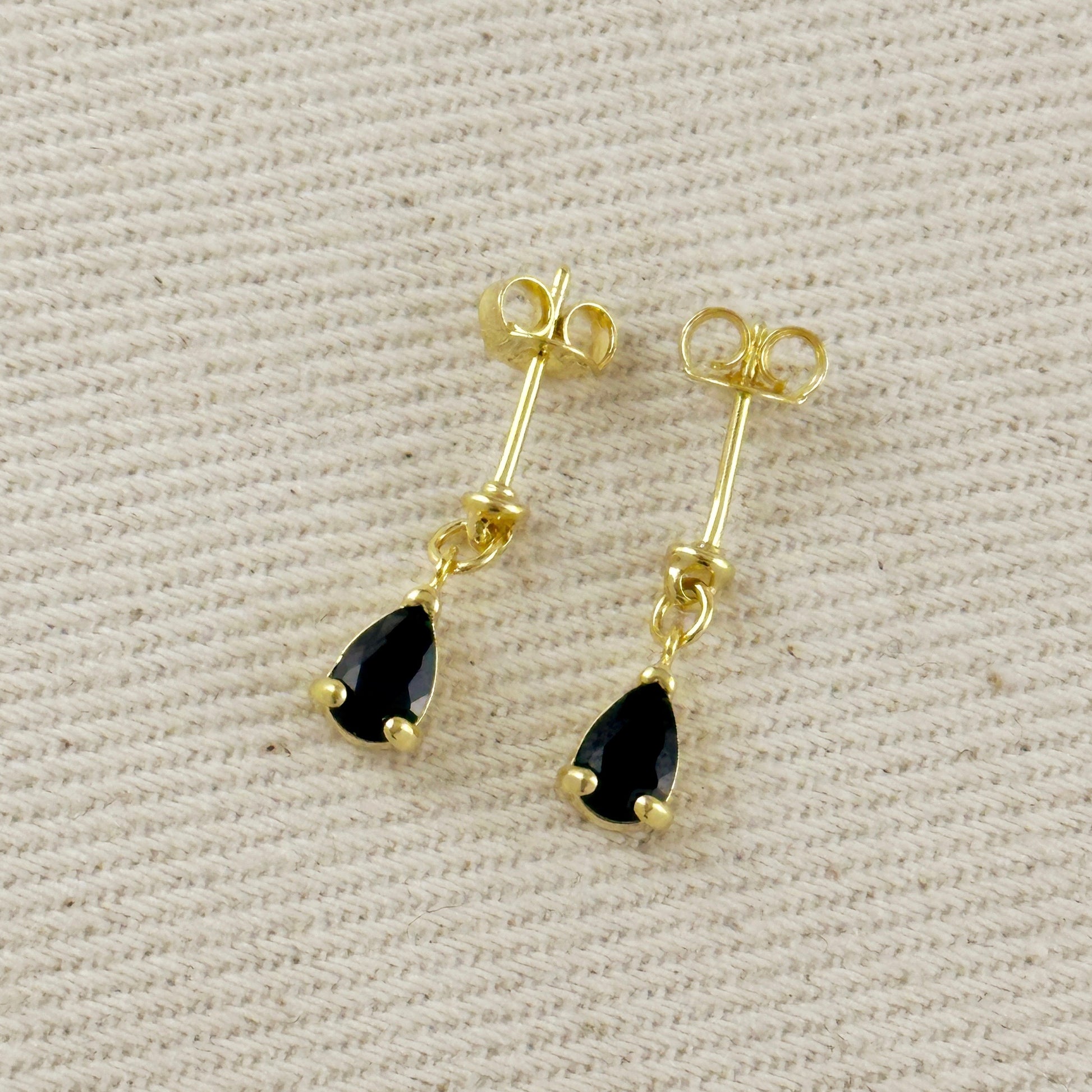 18k Gold Filled Colored CZ Teardrop Earrings