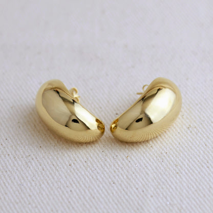 18k Gold Filled Dome Earrings