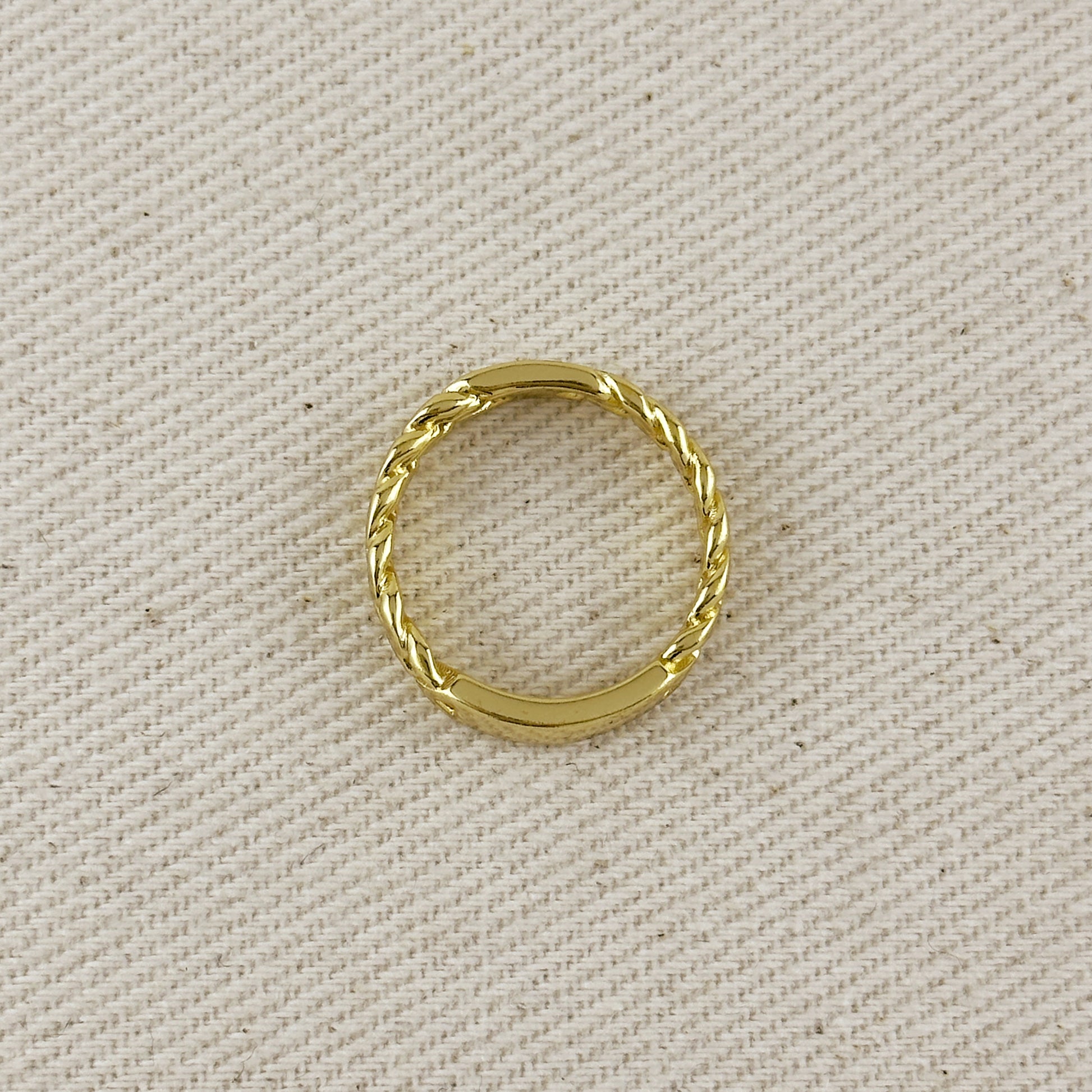18k Gold Filled Chain With Polished Plate Ring