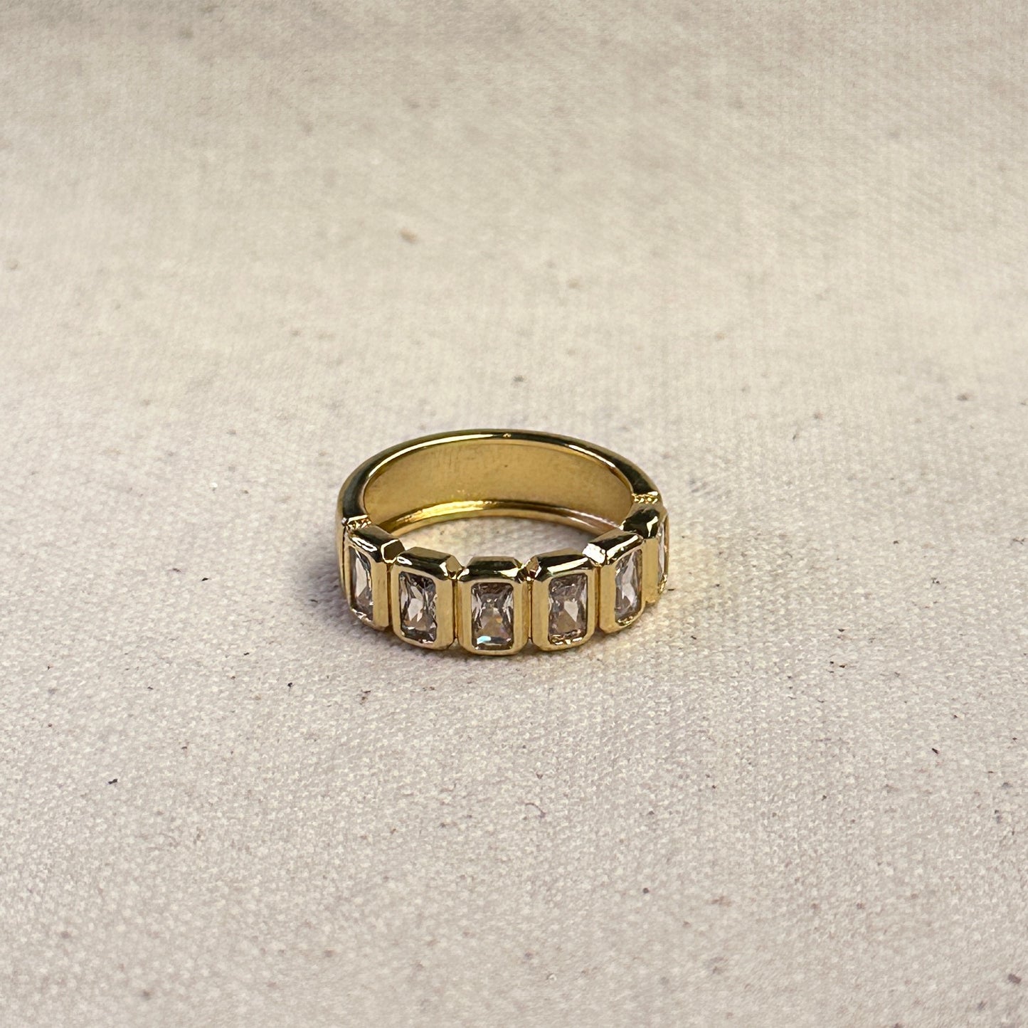 18k Gold Filled Chunky CZ Ring