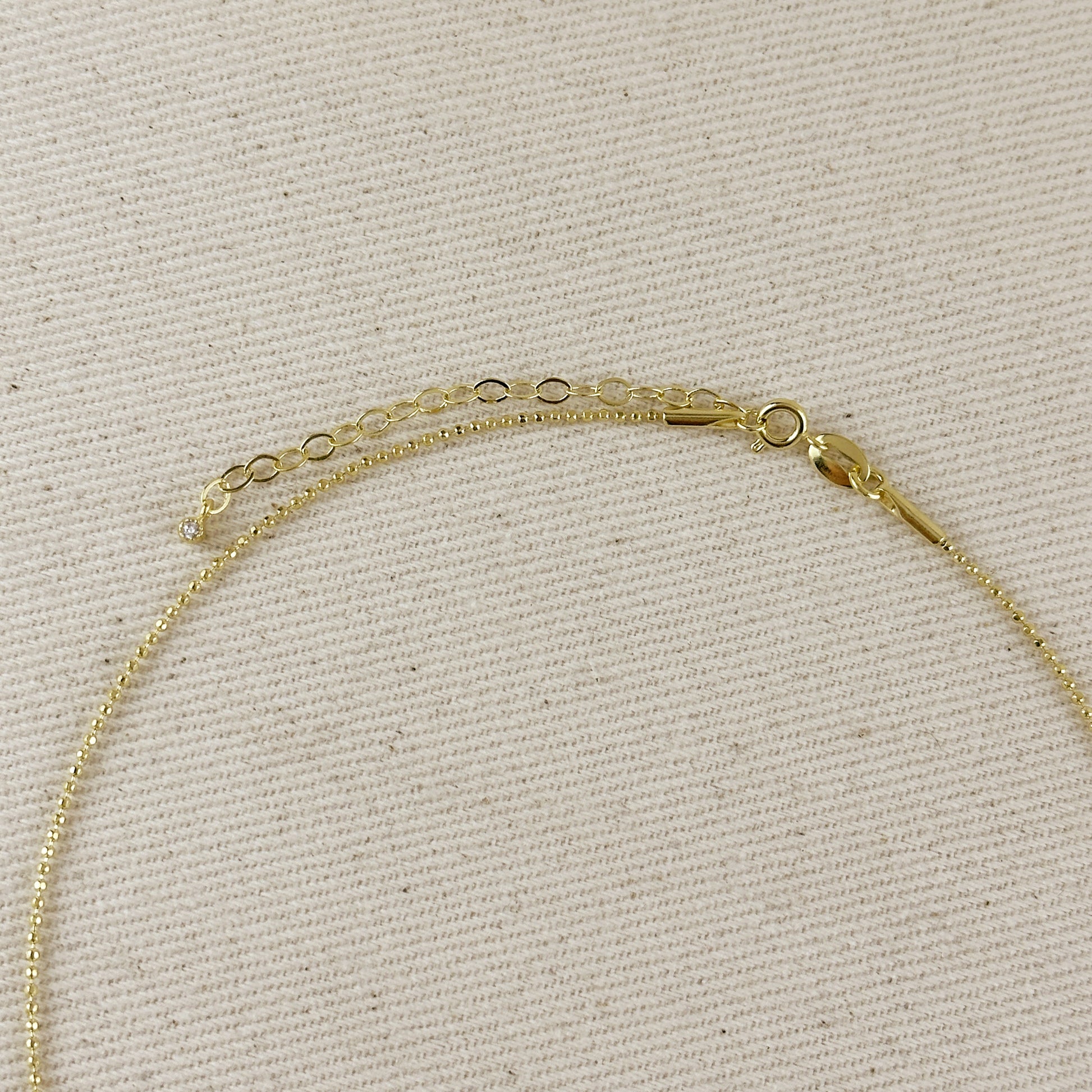 18k Gold Filled CZ Cross Necklace