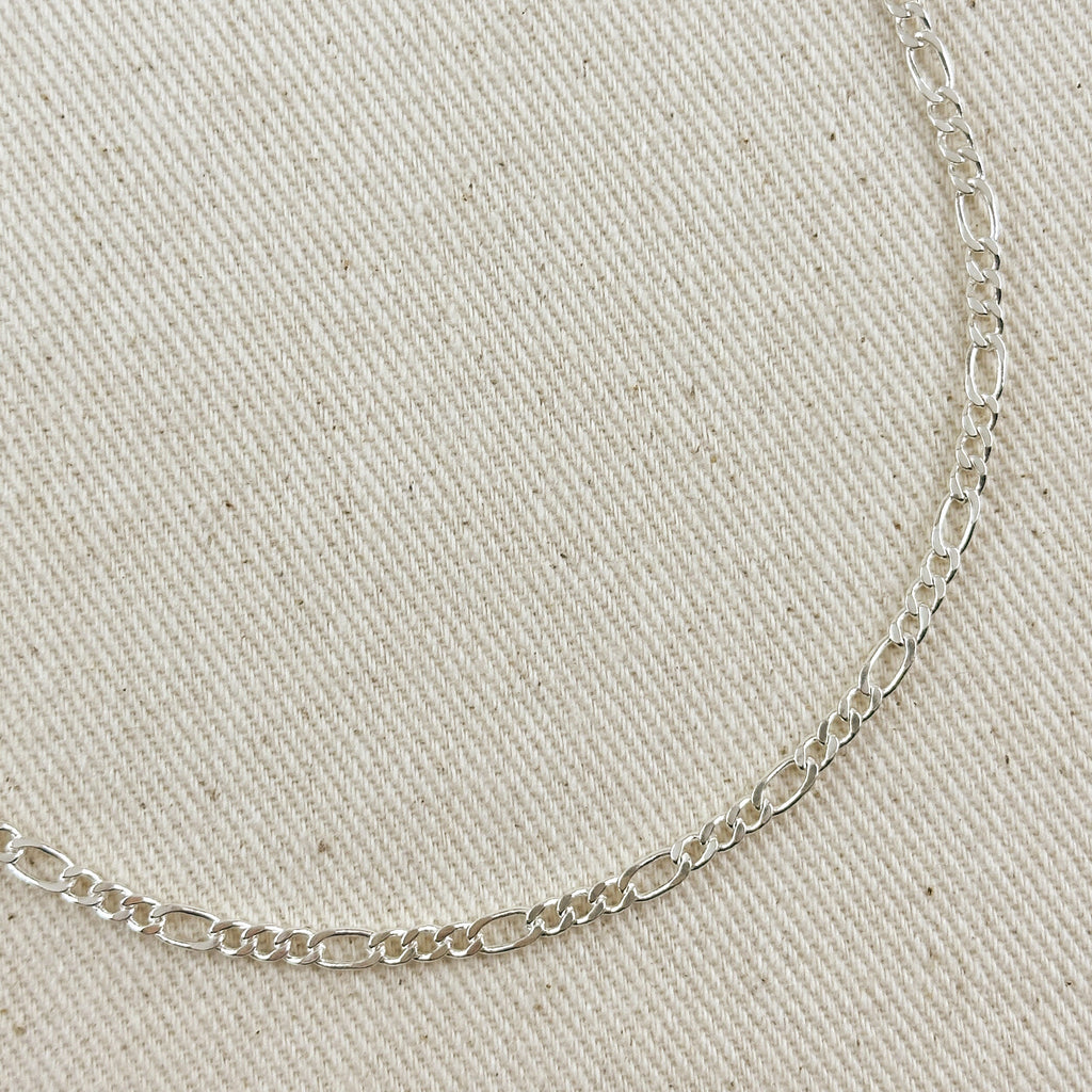 Sterling Silver Figaro 3x1 Chain 3.2mm