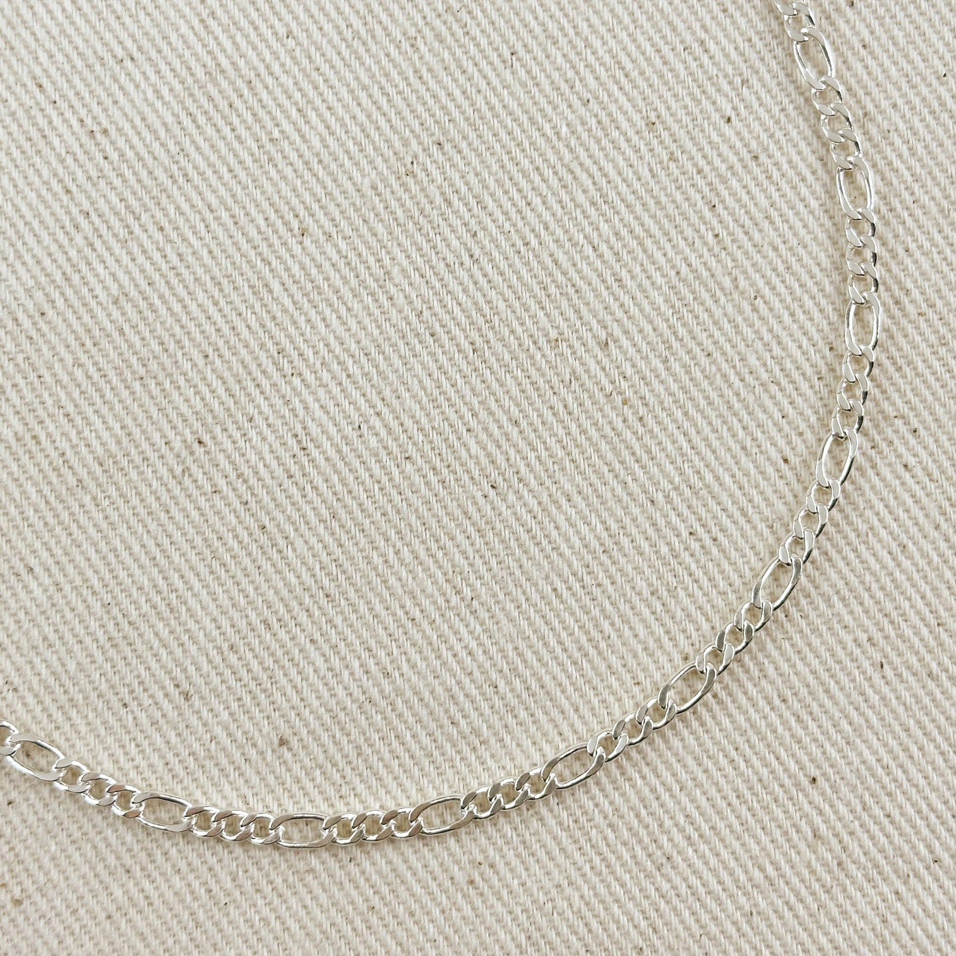 Sterling Silver Figaro 3x1 Chain 3.2mm
