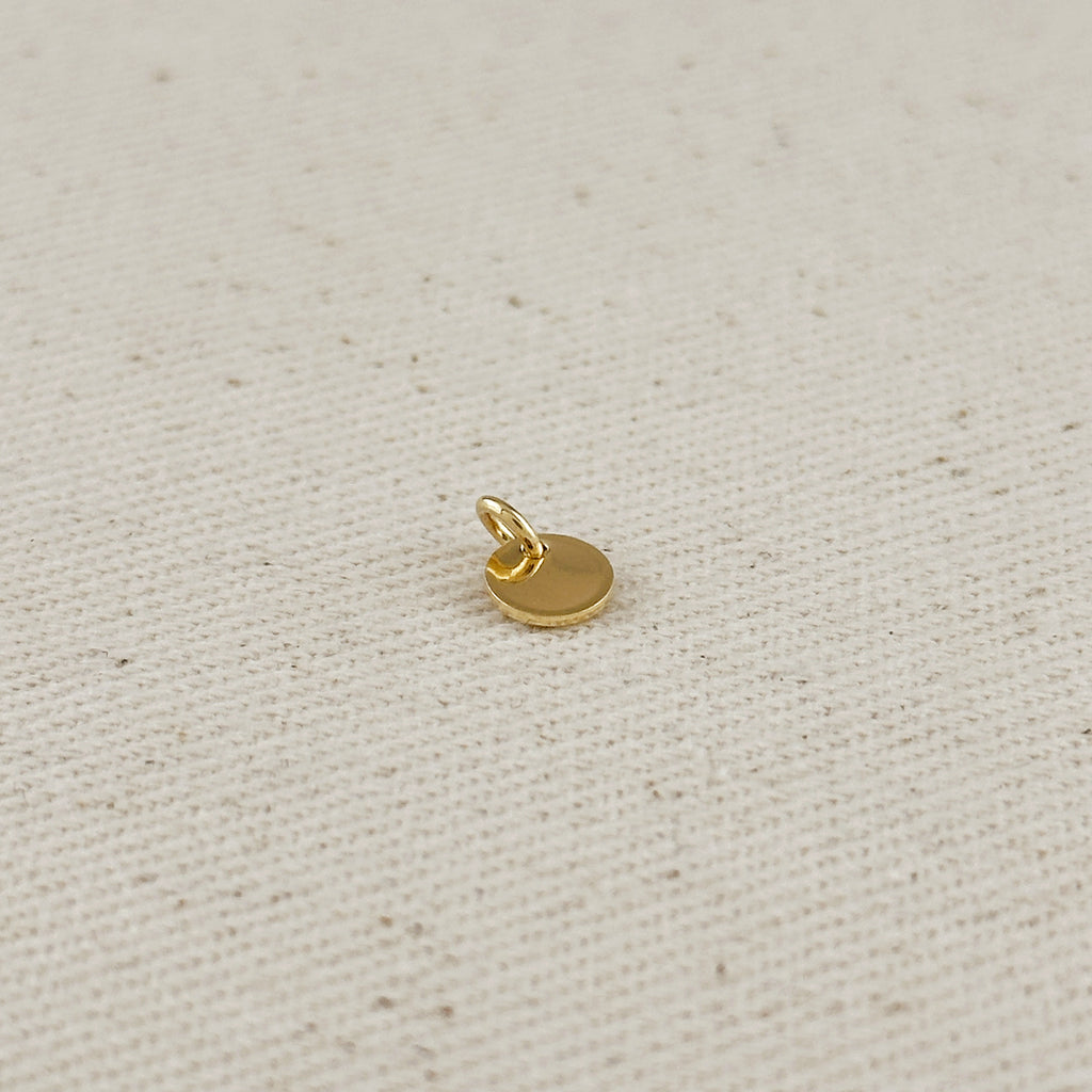 18k Gold Filled Blank Round 6mm Tag Findings