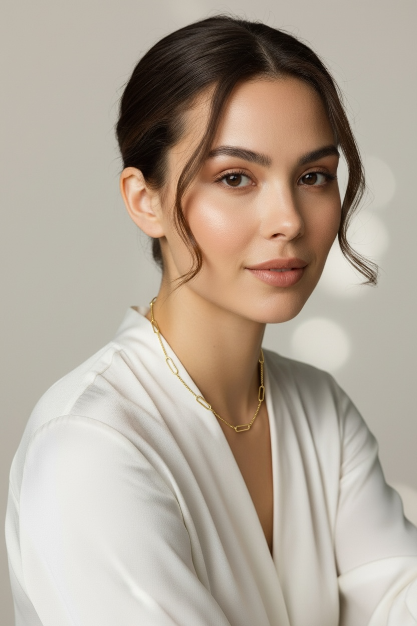 18k Gold Filled Paperclip & Box Chain Necklace