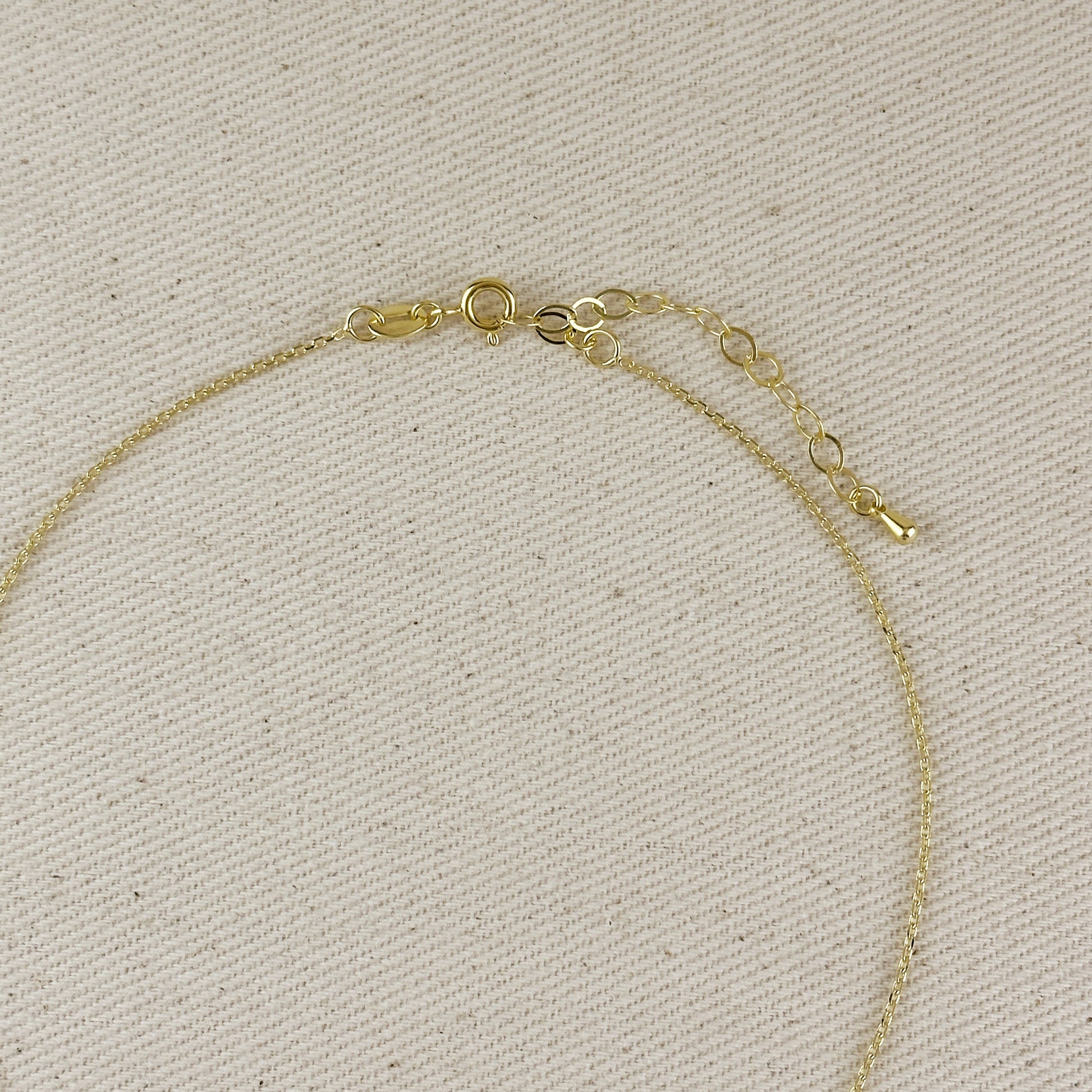 18k Gold Filled Vertical CZ Bar Necklace