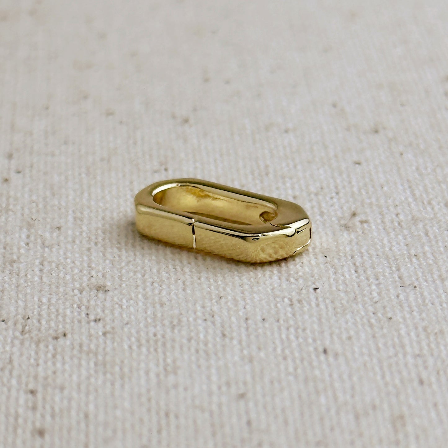 18k Gold Filled Oblong Carabiner Clasp